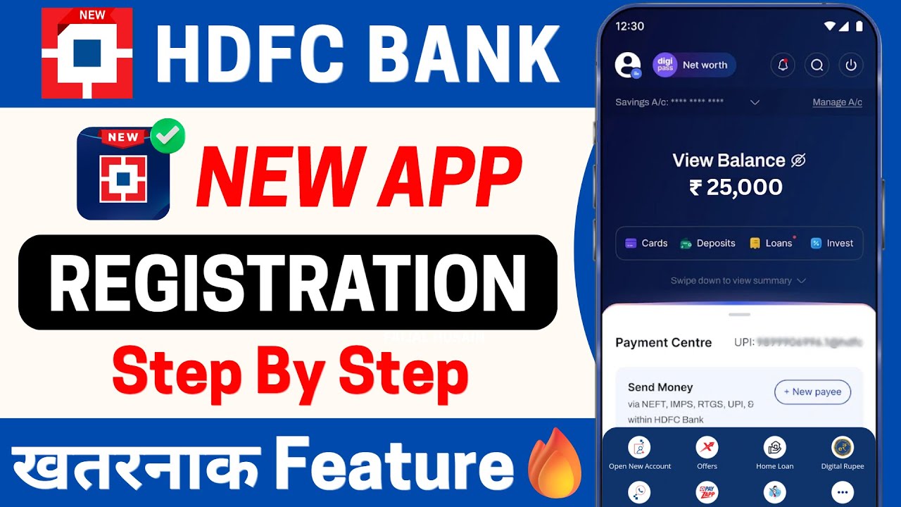 HDFC New Mobile Banking App Registration 🔥 | HDFC Bank Mobile Banking App Kaise Use Kare ✅