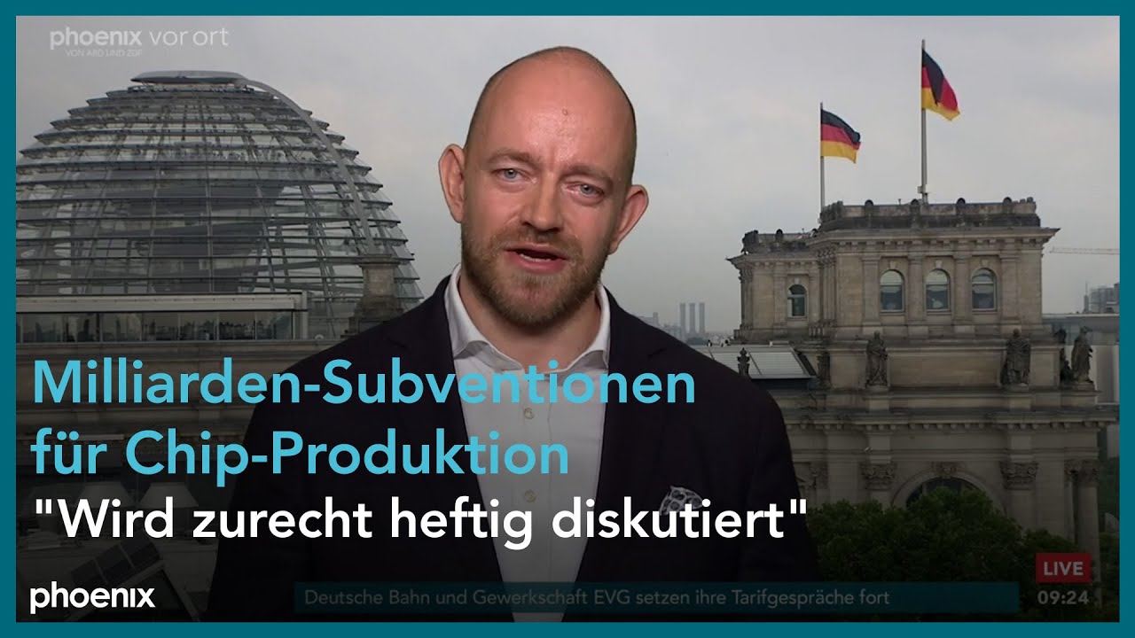 phoenix nachgefragt mit Marc Felix Serrao zur Chip-Produktion in Magdeburg am 21.06.23