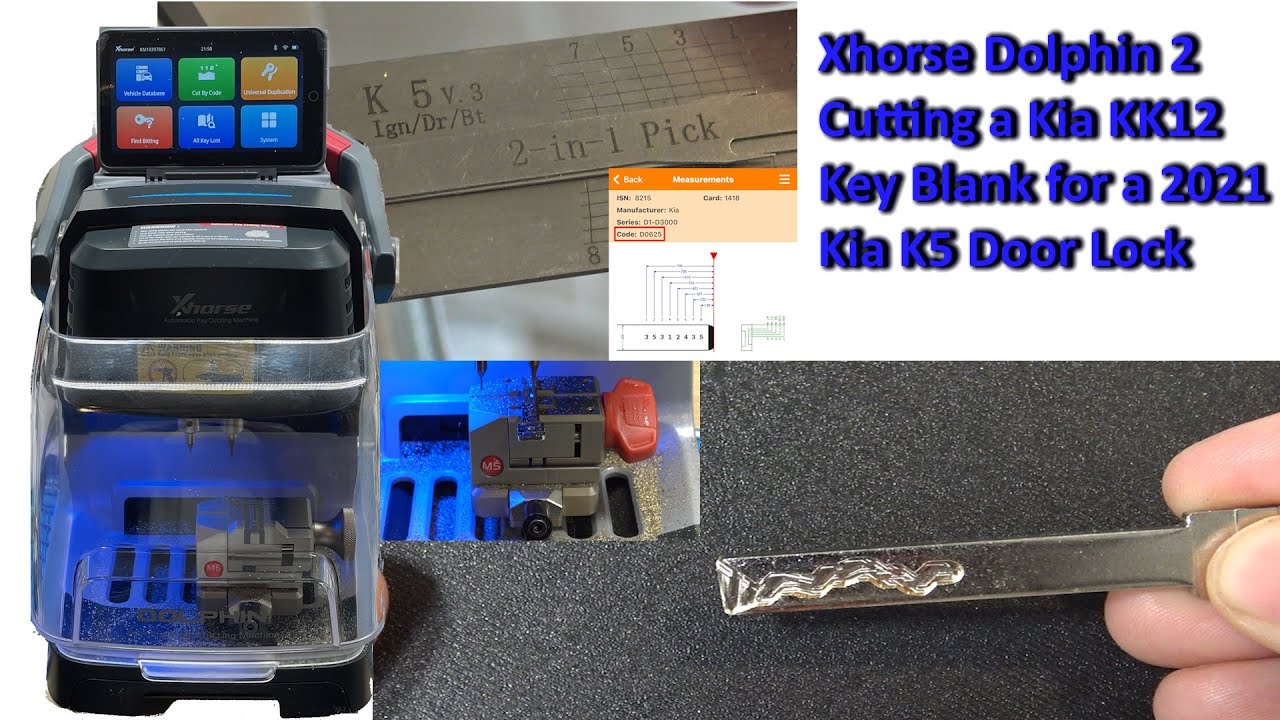 (598) Xhorse Dolphin 2 XP005L Изготовление ключа Kia KK12