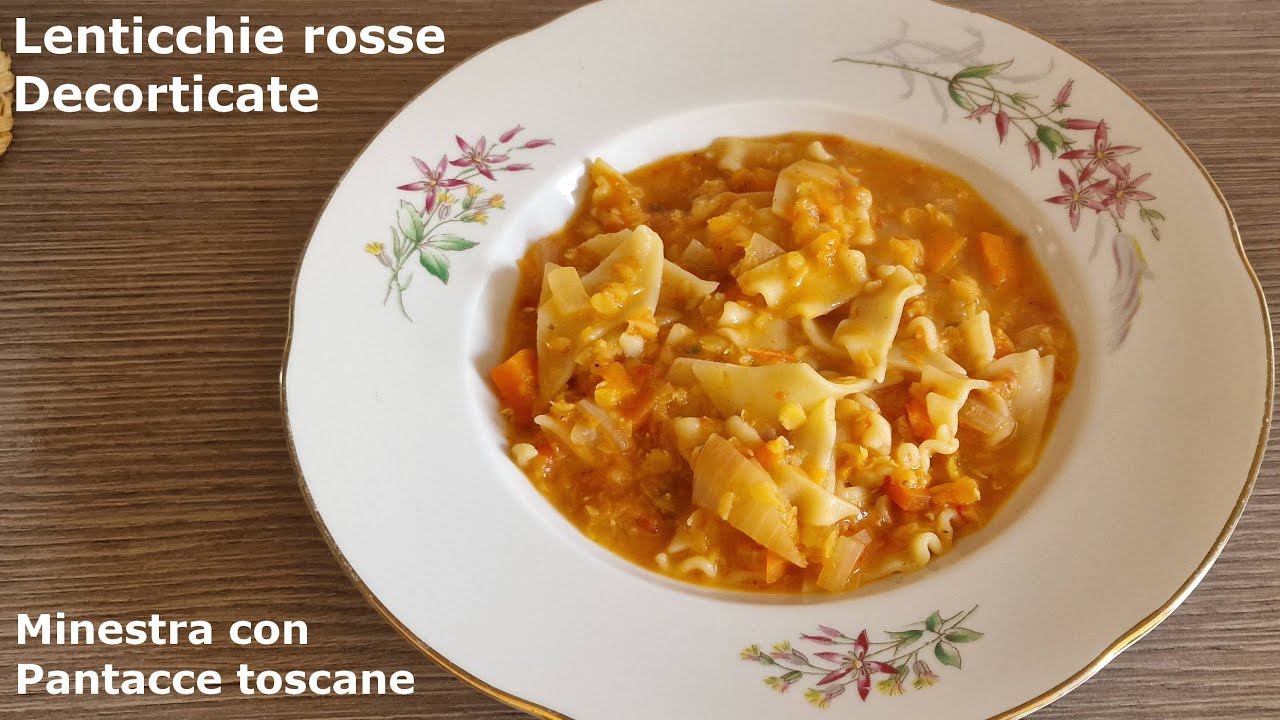 Декорированная красная чечевица. Суп с тосканскими брюками.