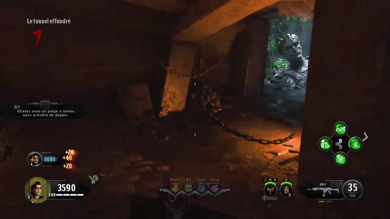 Black Ops 4 Zombie XI [Défis] ( Glissez sous un piège à lames sans prendre de dégâts)