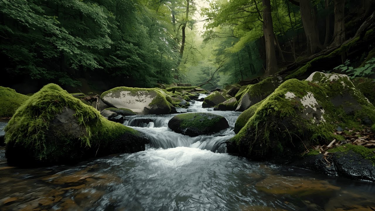 Peaceful Forest Stream Flow 🌿 Relaxing Water Sounds for Deep Sleep