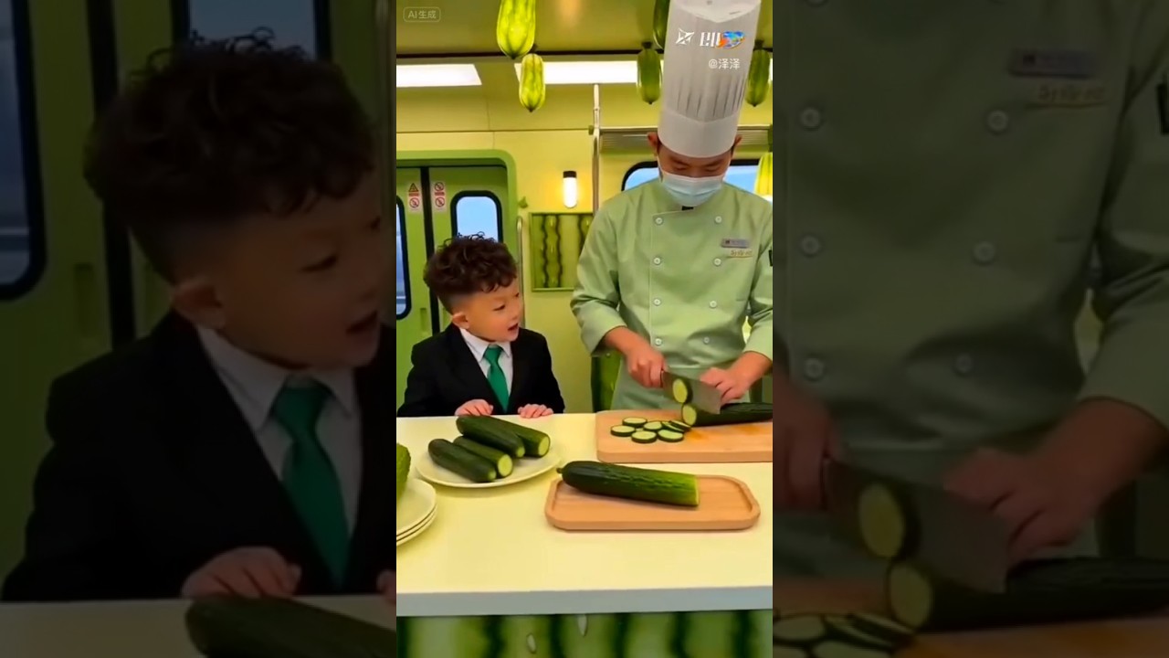 🥒 I Jumped Inside A Giant Train Made Completely Of Cucumbers 🚆