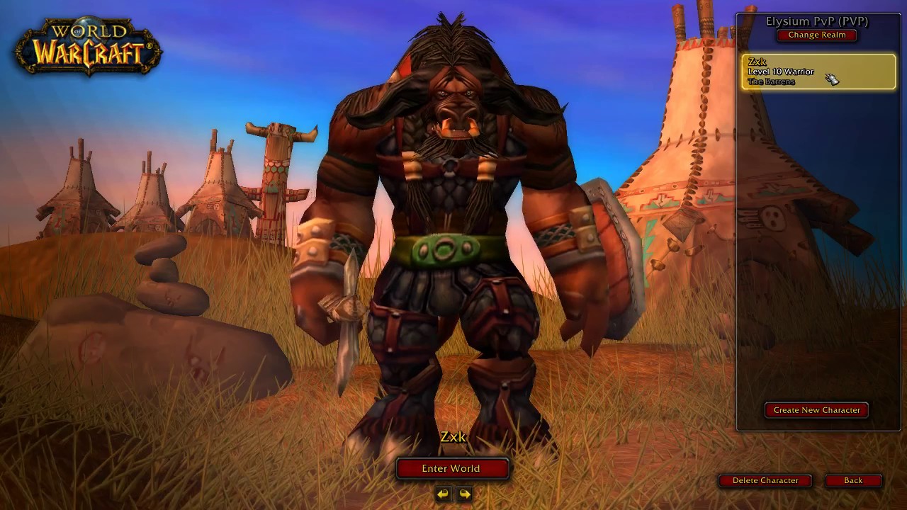 WoW Vanilla, Elysium PvP new server! Horde Main Tank!