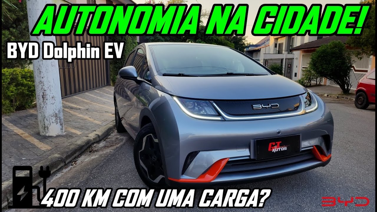 BYD Dolphin elétrico roda 400 km com 1 carga? Teste de consumo real na cidade!