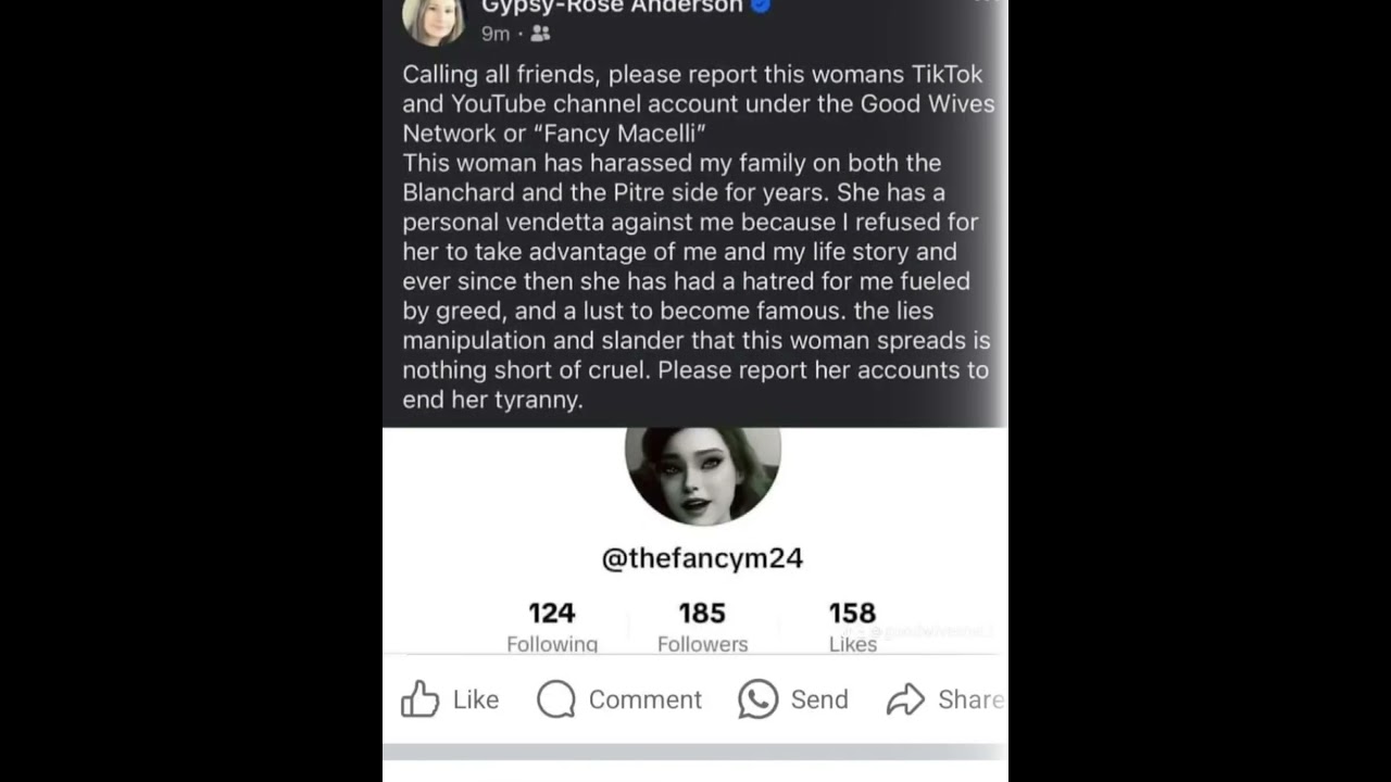 Fancy Macelli Responds to Lawsuit from Gypsy Rose and the Blanchards
