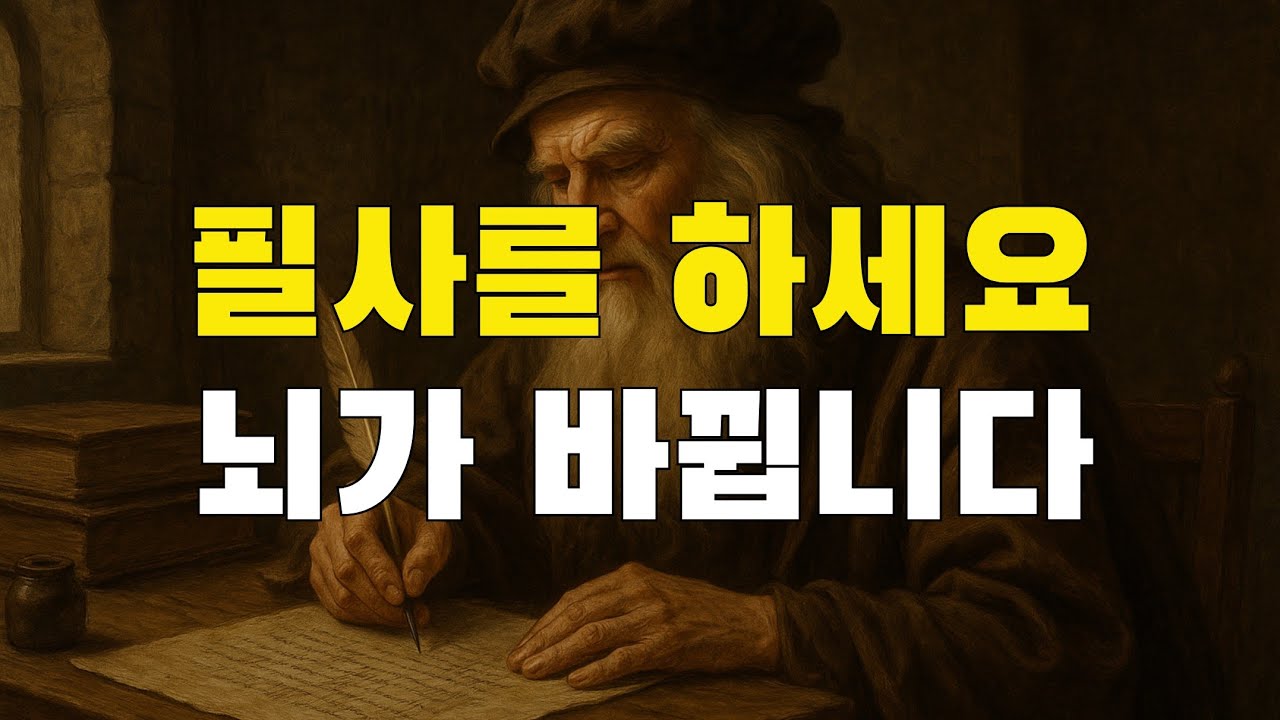 [3강] 필사를 하세요. 실제로 뇌가 바뀝니다. 그리고 인생도 바뀝니다. 뇌과학적으로 완전히 검증된 팩트입니다.