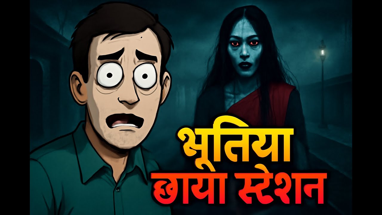 भूतिया छाया स्टेशन। Bhutiya chhaya station। Modern horor toons |