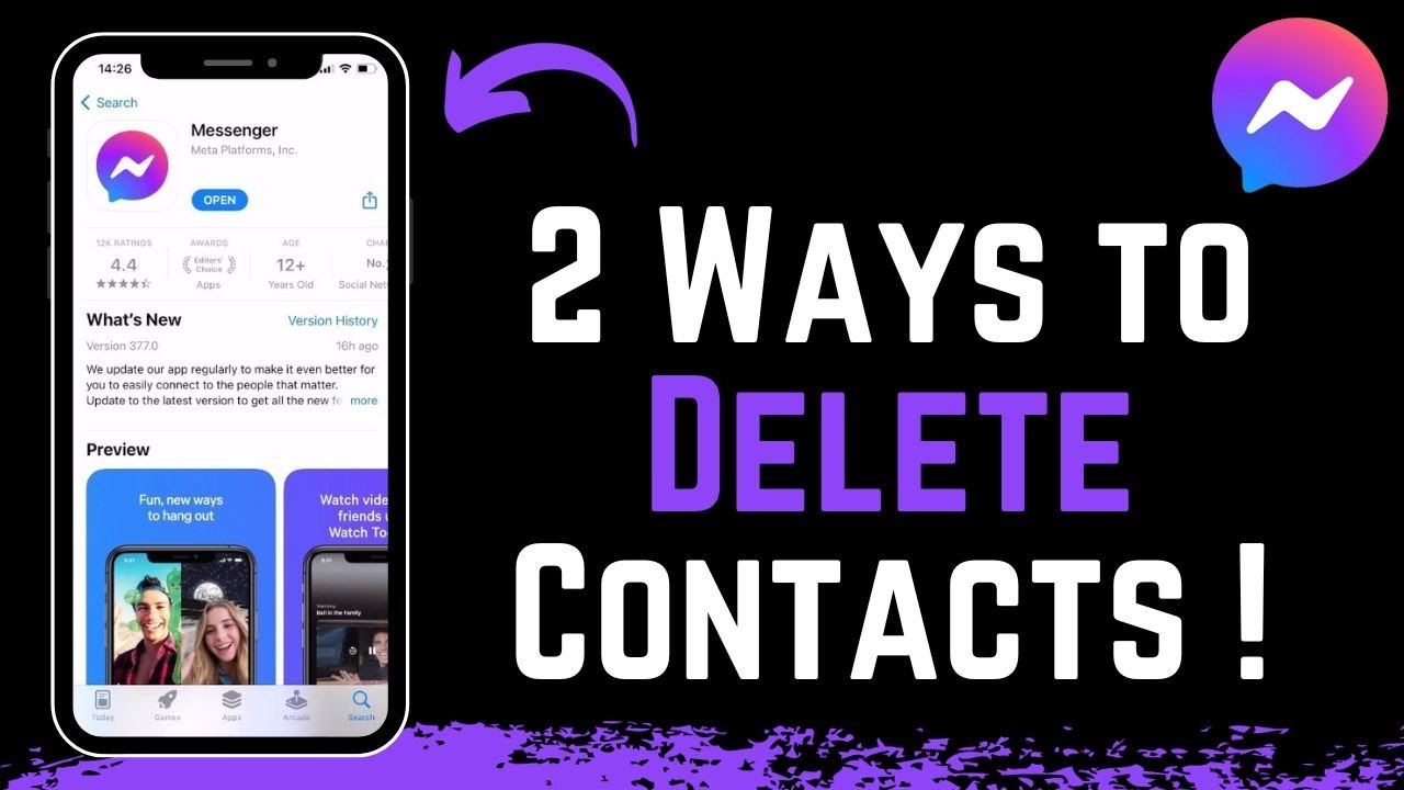 2 способа удалить контакты в Messenger!