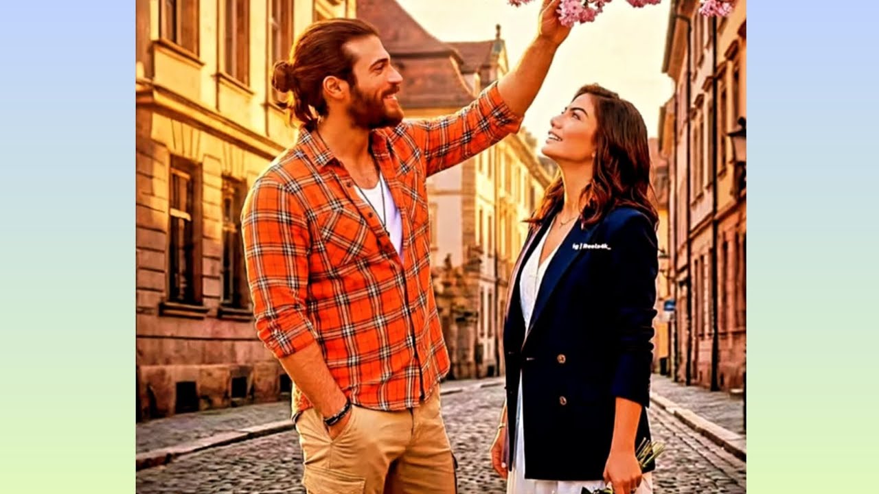 Can Yaman and Demet Özdemir Everywhere is beautiful with you. 