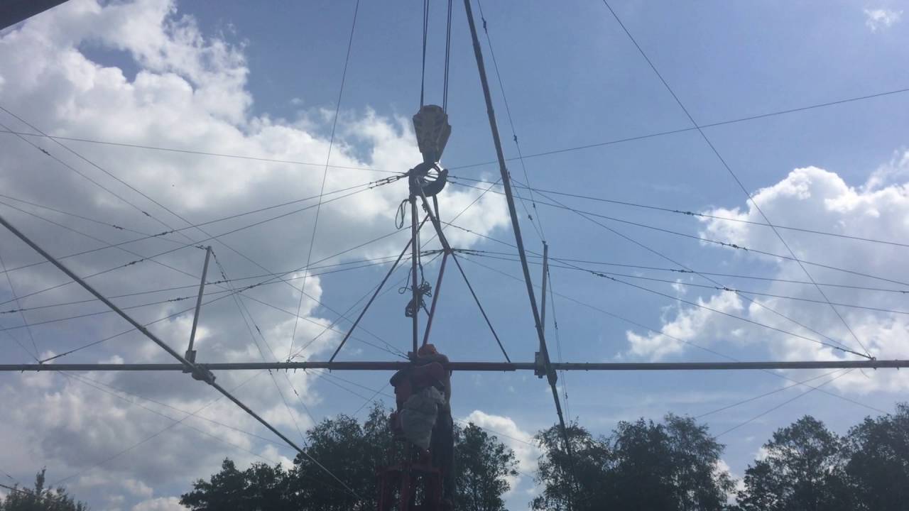 Yagi 40 метров. Подьем на станок.