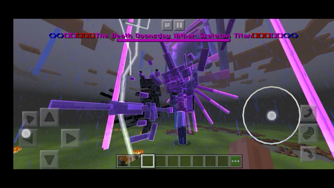 black demon wither skeleton titan vs the Death Doomsday wither skeleton titan Minecraft titan fight