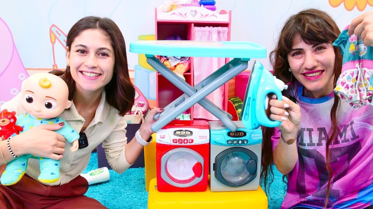 Ayşe ve Ümit! Oyuncakçı Ümit, JJ için çamaşır ve kurutma makinesi getiriyor! Bebek bakma