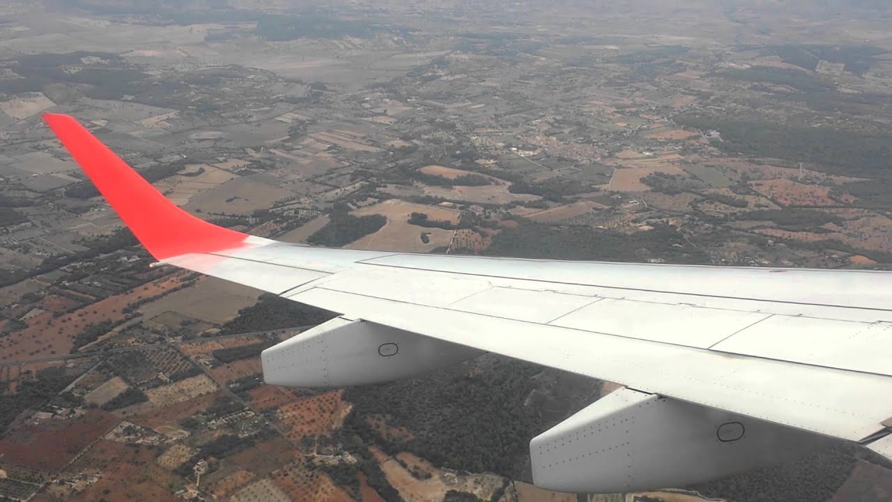 Aterrizaje en el aeropuerto de Palma de Mallorca