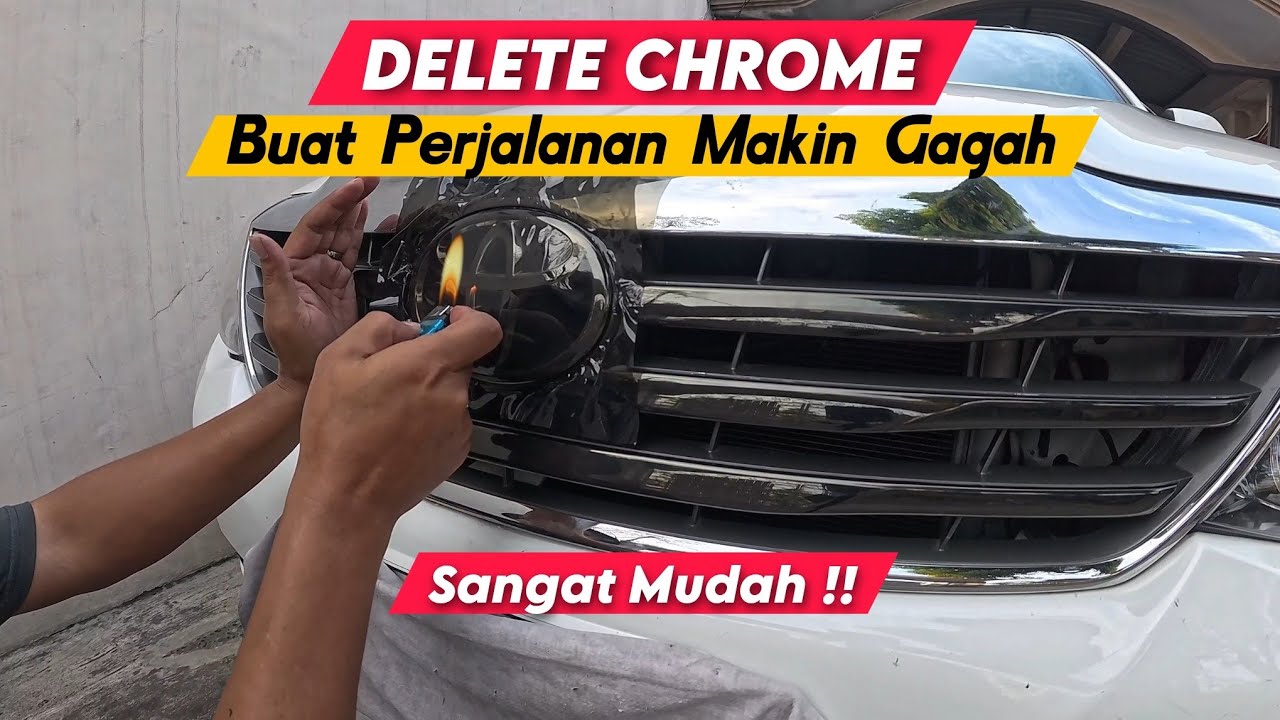 Pasang Sticker Delete Chrome - Bikin Road Trip Makin Ganteng !!