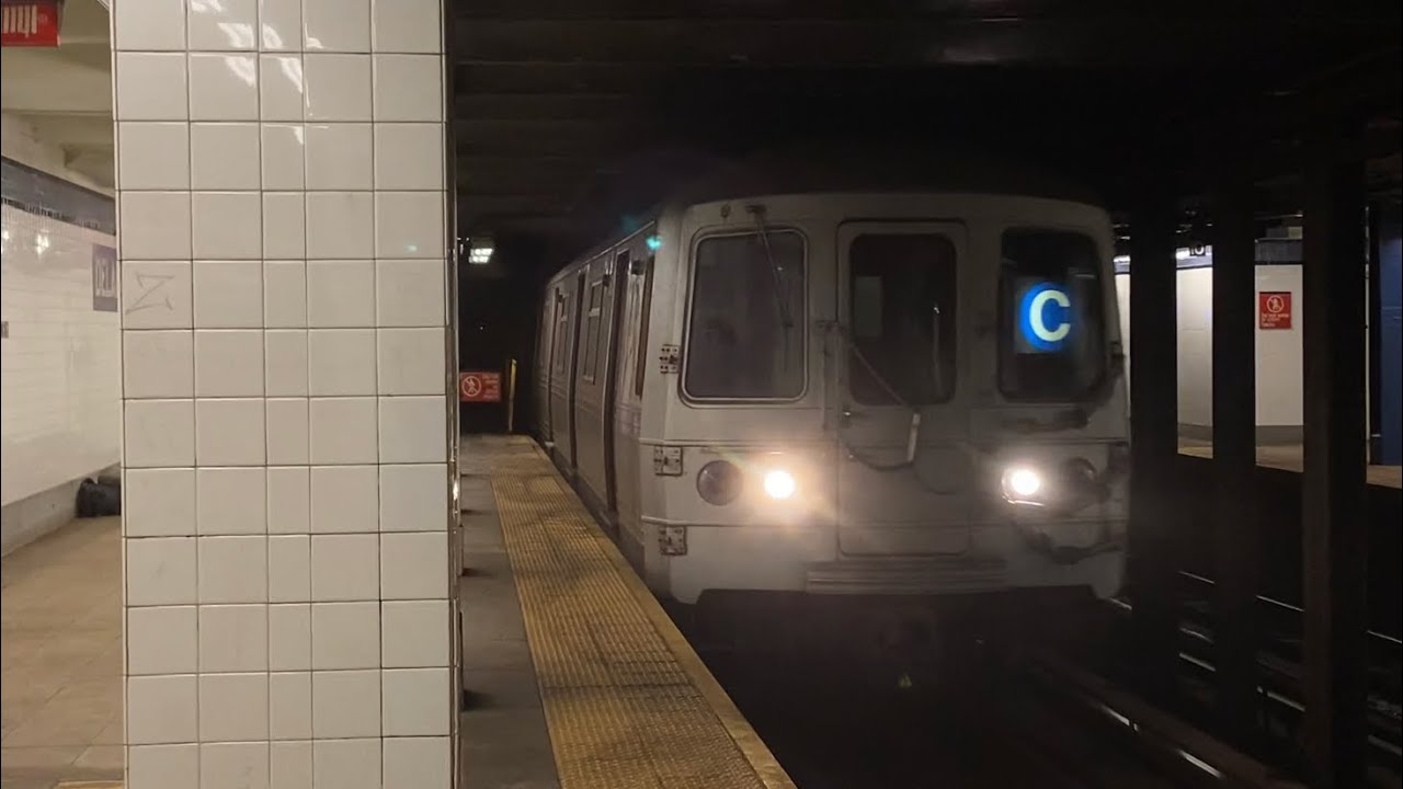 IND 6th Ave Line: (A) (C) (F) Train Action @ Delancey Street (R46, R160A-2, R160B, R179)