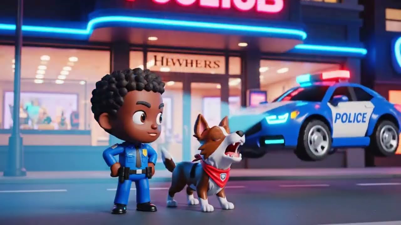🚓 Super Police Car vs Tricky Thief! 🚨 Police Rescue Team & Safety Songs for Kids