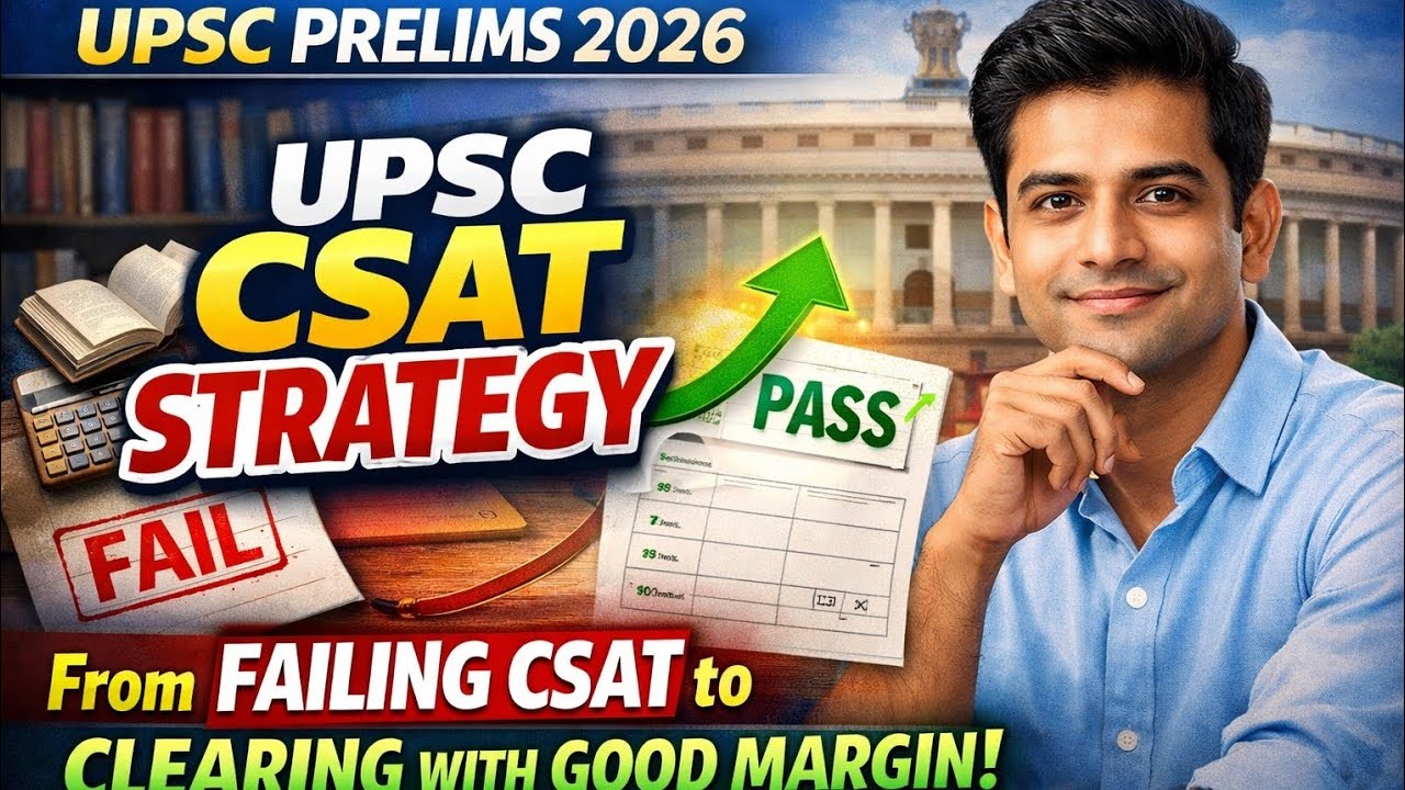 CSAT Strategy for UPSC Prelims 2026 | From Failing CSAT to Clearing with Big Margin 🚀#csat 