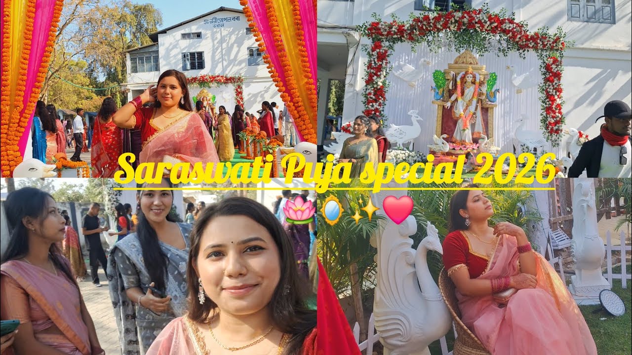 Saraswati Puja special vlog 💖 🪷🪞✨️.....I'm so excited to upload this vlog 😊..
