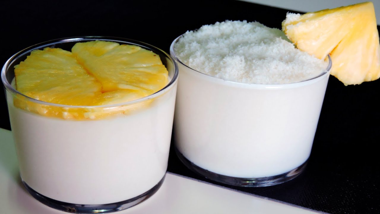 NATILLAS de COCO con PIÑA (receta de postre fácil)