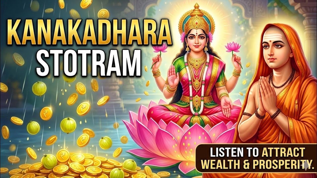Powerful Lakshmi Mantra|| Kanakadhara Stotram with Sanskrit Lyrics || maditibhaktitv 