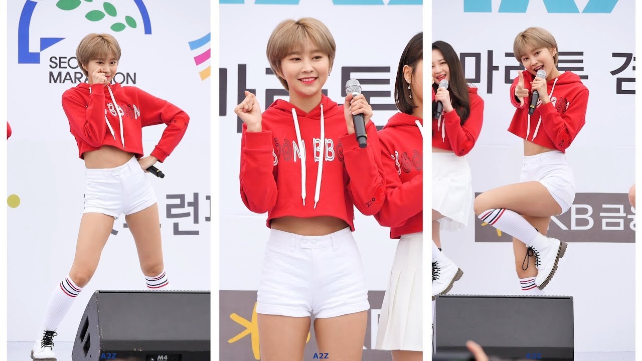 Hyebin 혜빈 of MOMOLAND 모모랜드 - JJan Koong Kwang 짠쿵쾅 & Freeze 꼼짝마 & Comment(서울국제마라톤180318)