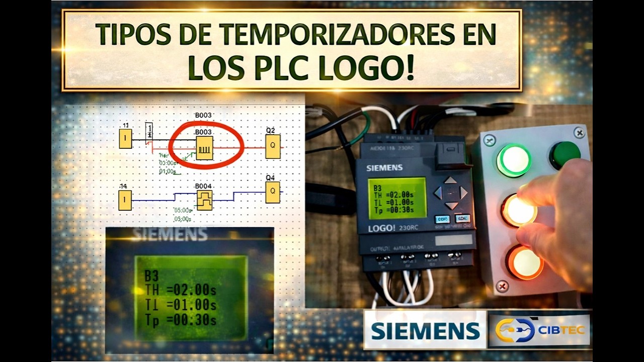 Temporizadores en los PLC LOGO! (Tipos, configuración y secuencia)