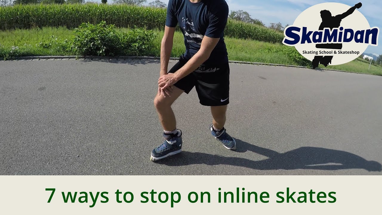 Inline Skating: How To Brake And Stop - 7 Ways - Without A Heel Brake - Fitness Inline Basics #02