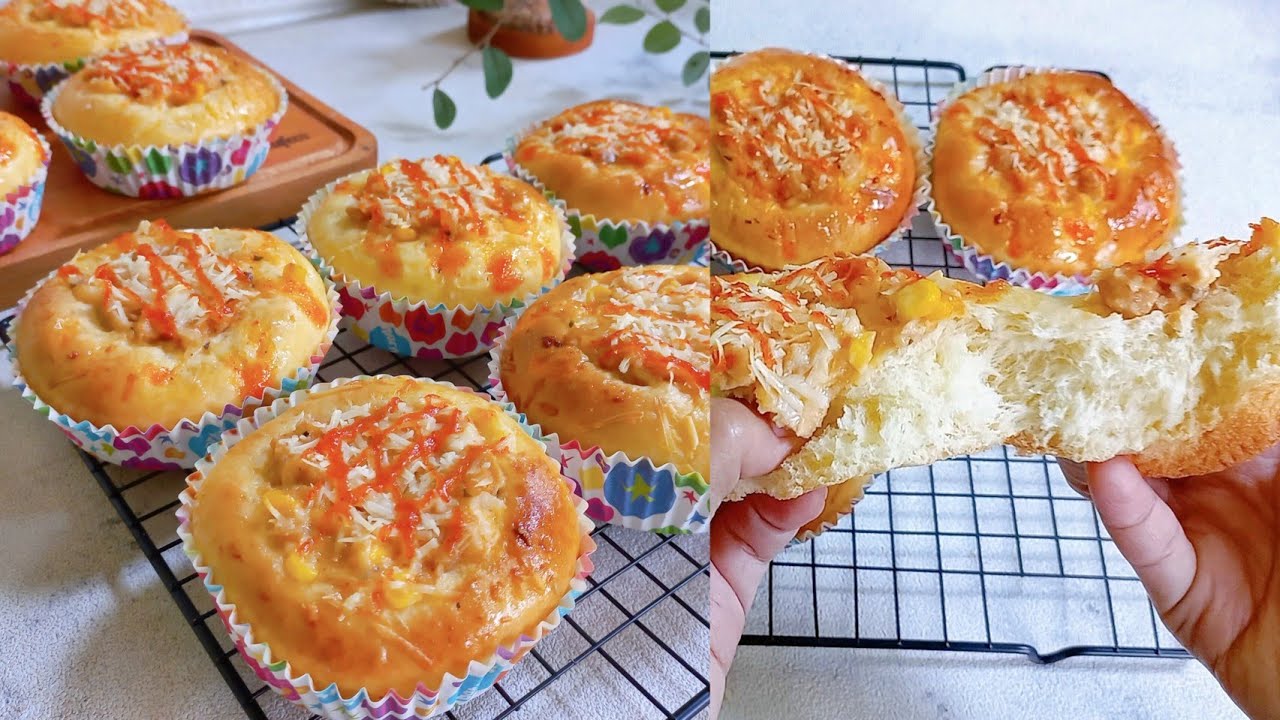Roti Sosis | Roti Pizza Sosis menul, empuk dan lembut