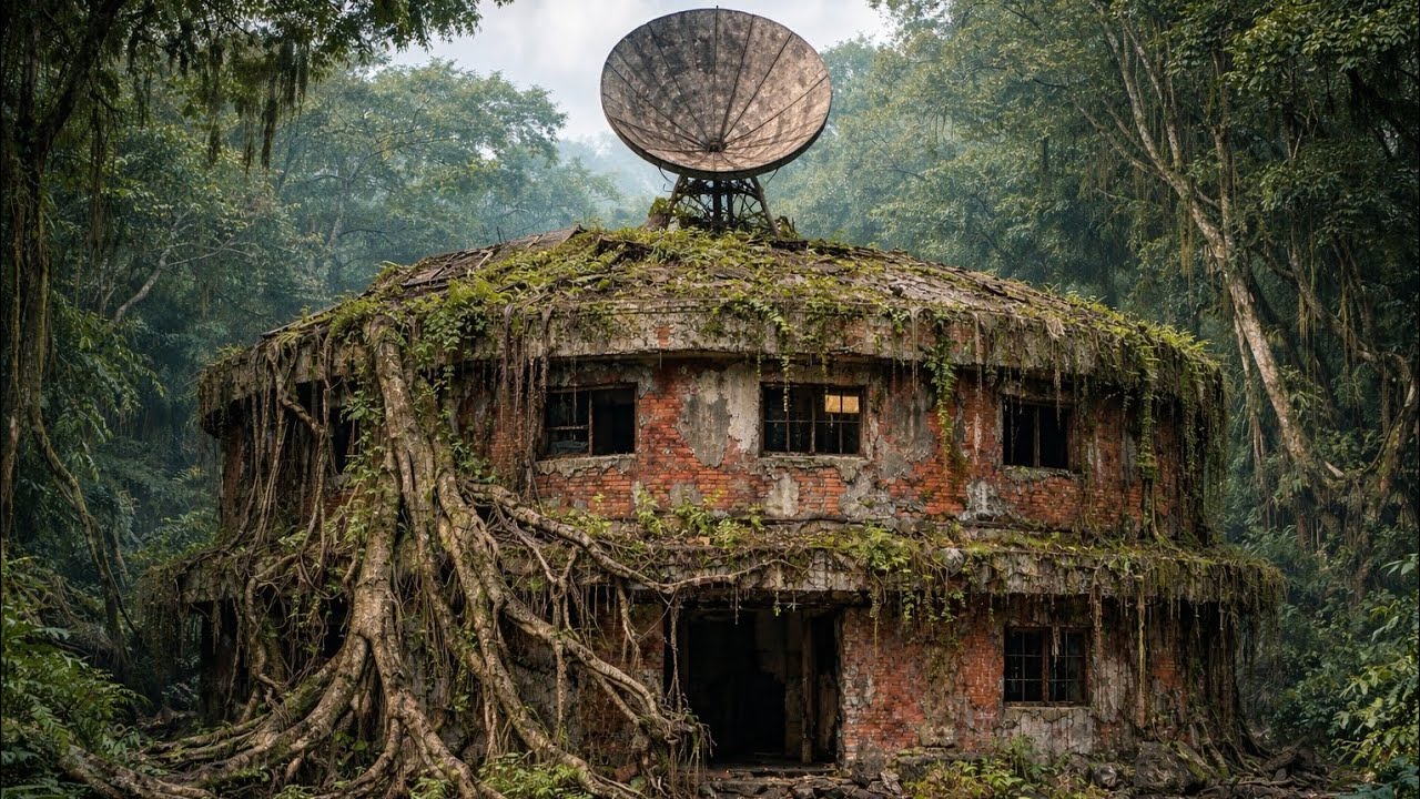 ASMR Survival Build Transforming an Abandoned Radio Station in the Jungle