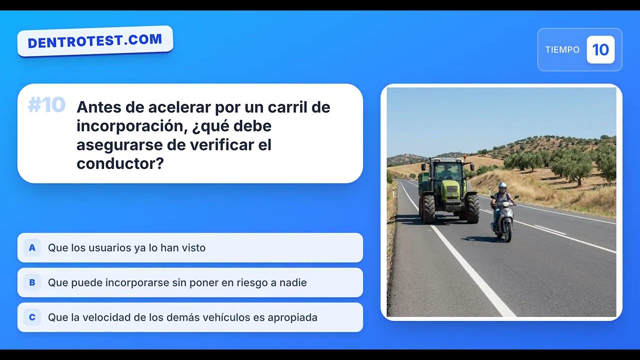TEST DGT 2026: 20 Preguntas CLAVE de Maniobras (Adelantamientos, Paradas y Estacionamiento)