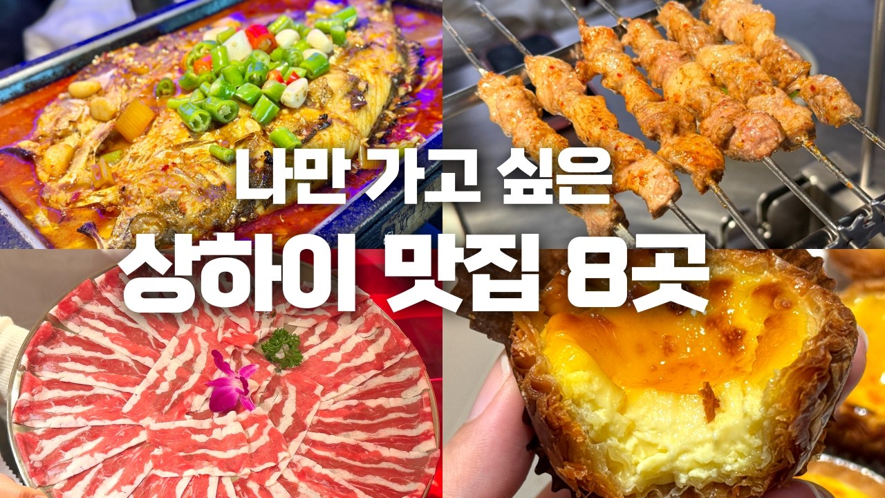 상하이에서 여기를 안 가본다고? 상하이 맛집 리스트 브이로그 | 훠궈, 양꼬치, 딤섬, 밀크티, 에그타르트