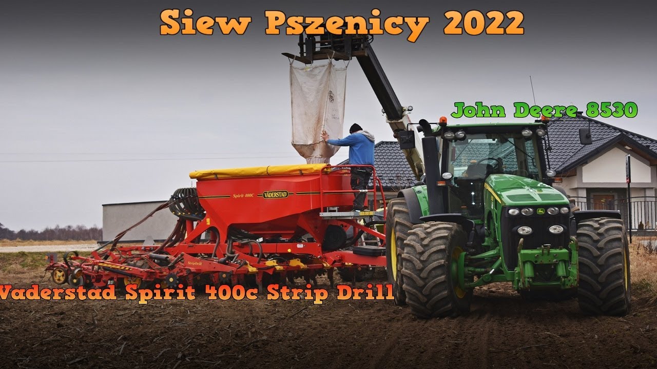 Siew Pszenicy 2022 II JOHN DEERE 8530 ** VADERSTAD SPIRIT 400S STRIPDRILL II Ryk Jelenia!