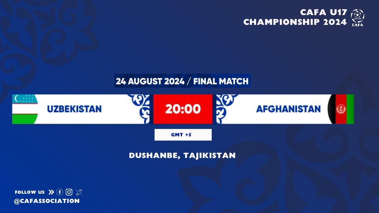 Uzbekistan vs Afghanistan | CAFA U-17 CHAMPIONSHIP 2024