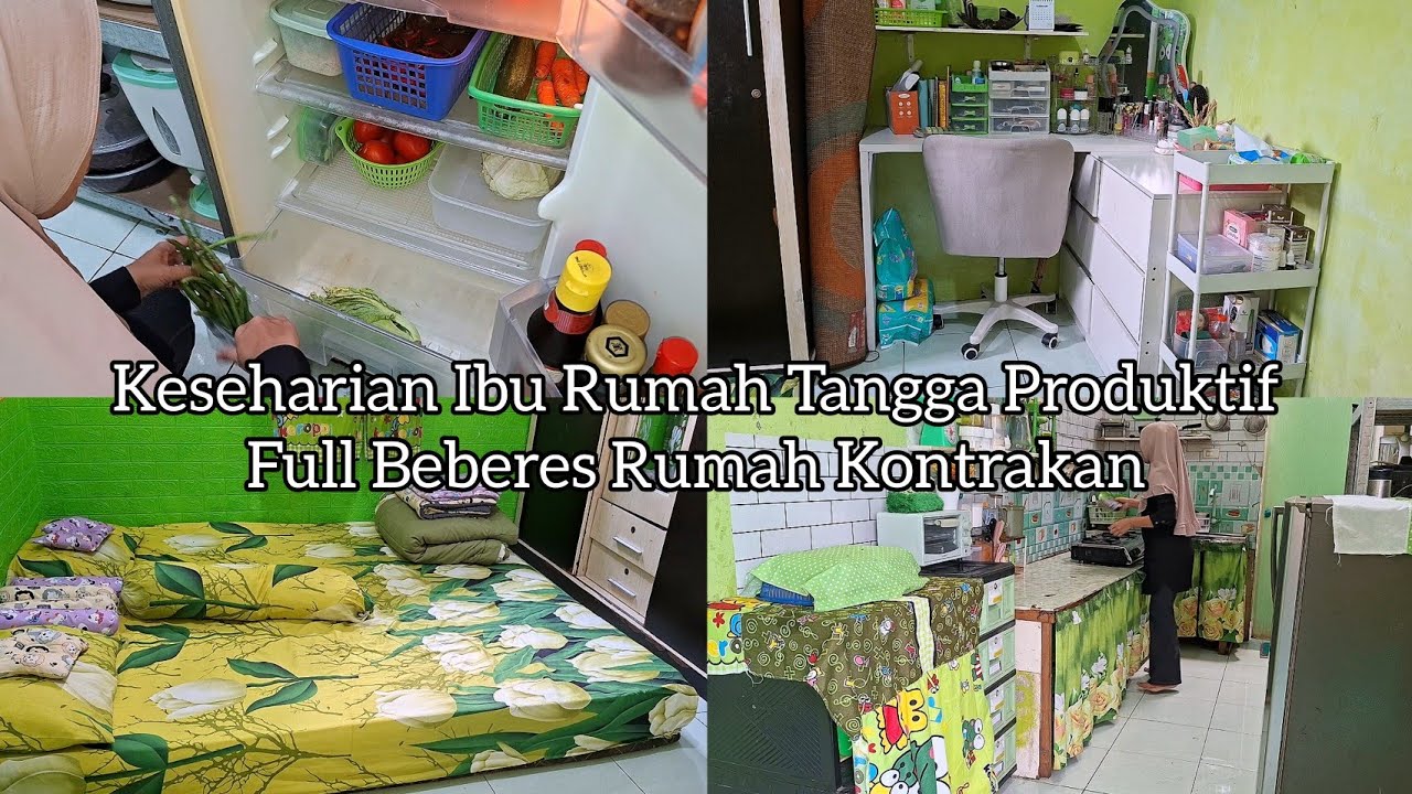 Keseharian Ibu Rumah Tangga Produktif || Full Beberes Rumah Kontrakan