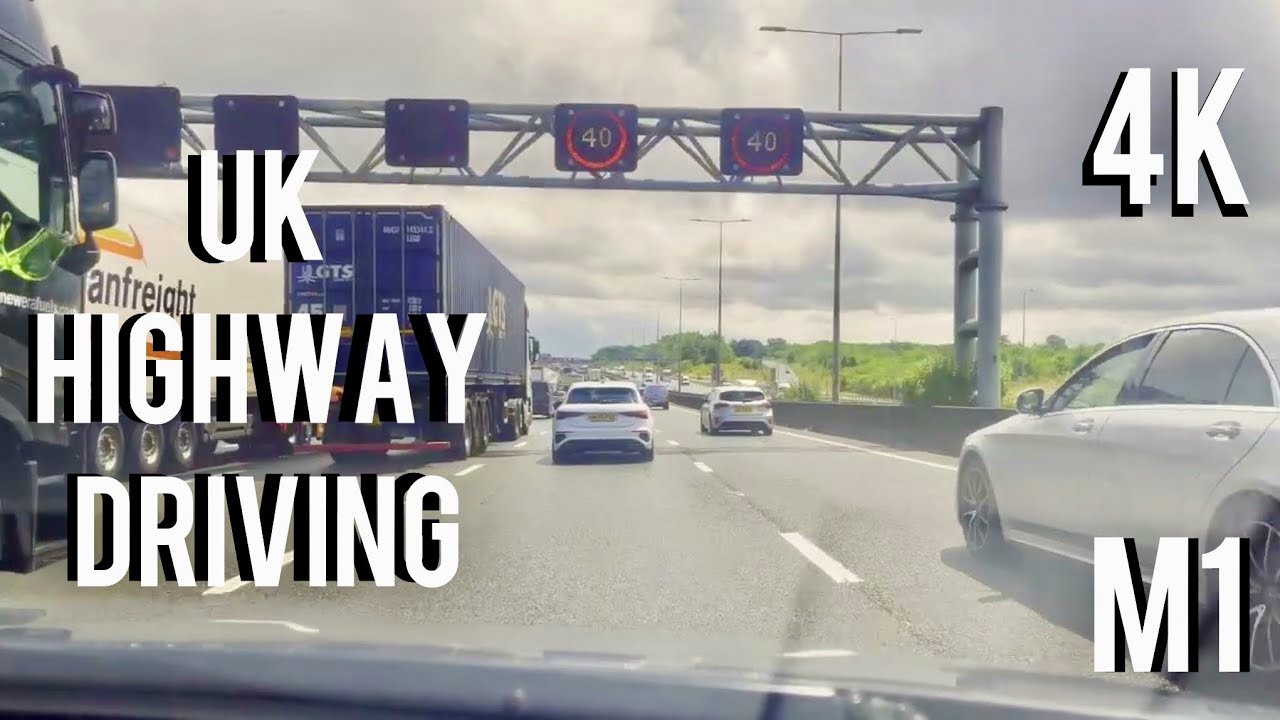 UK Highway Driving | 25 Min Dashcam Ride on the M1 Motorway
