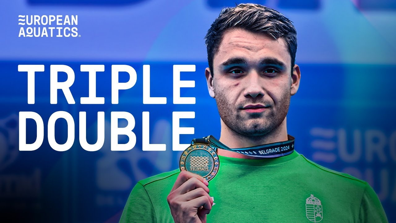 TRIPLE-DOUBLE 🤯🥇 Kristof Milak Makes History | HIGHLIGHTS | European Aquatics Championships