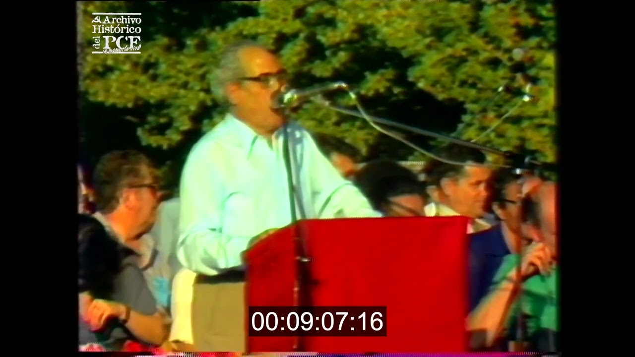 Mitin Rafael Alberti y Simón Sánchez Montero - Fiesta del PCE 1980