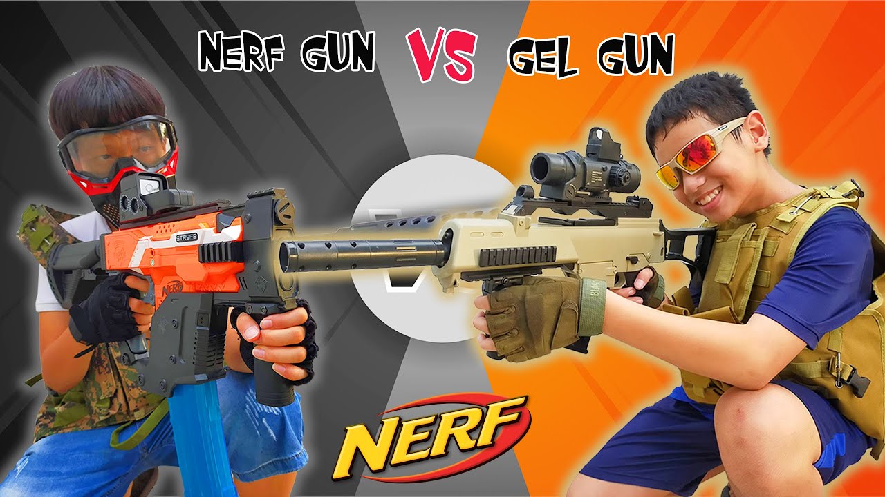 Nerf War : Nerf Gun Vs Gel Gun - Súng Đạn Thạch M4 Siêu Đẹp