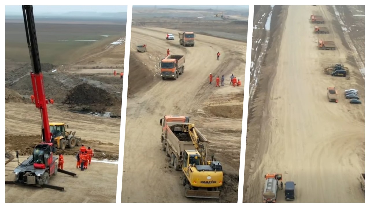 UPDATE A7 Lot 2: Șantier uriaș la Nodul Roman Vest! Sute de utilaje &icirc;n teren