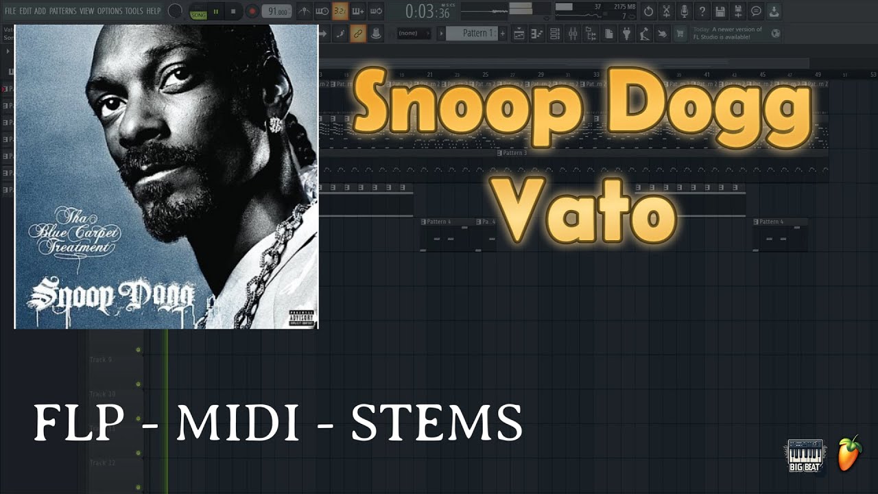 Snoop Dogg - Vato (FL Studio Remake) FLP + MIDI + STEMS