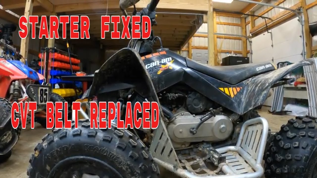 Can Am ds90x starter replaced and cvt belt changed