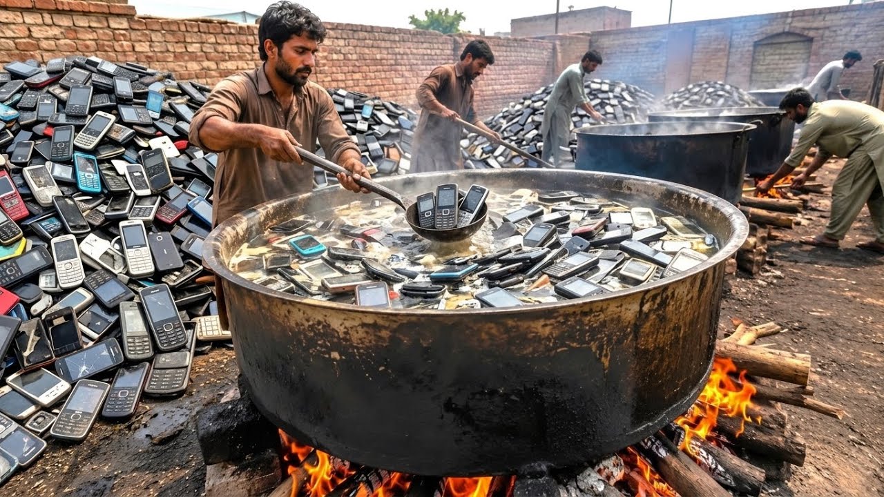 How 24k Gold Extraction From Waste Mobile Phones | Incredible Old Used Mobile Recycling Process 