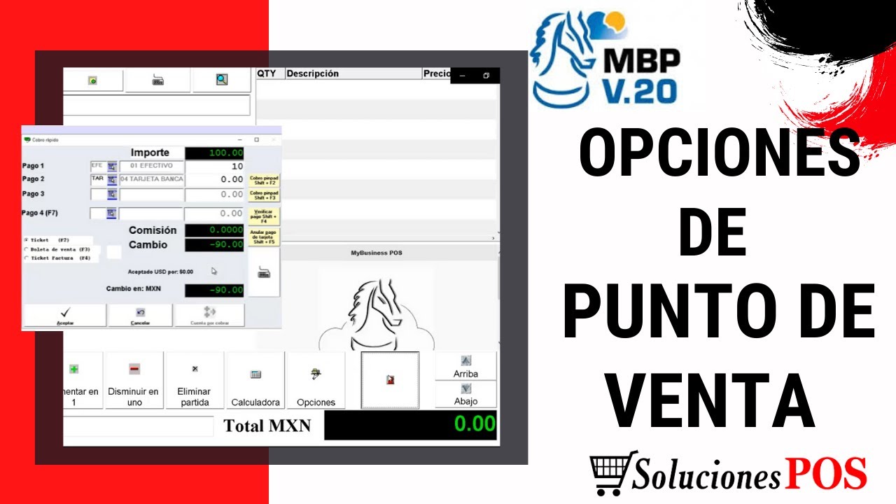 Opciones de Punto de venta MyBusiness Pos v20