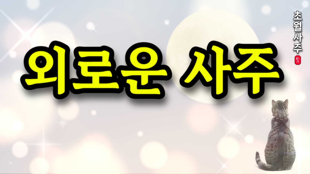 [사주운세] 외로운 사주팔자