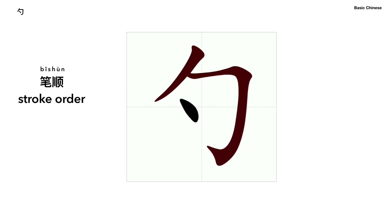 Learning Chinese Characters 8: door net knife spoon umbrella 学习汉字8: 门 网 刀 勺 伞
