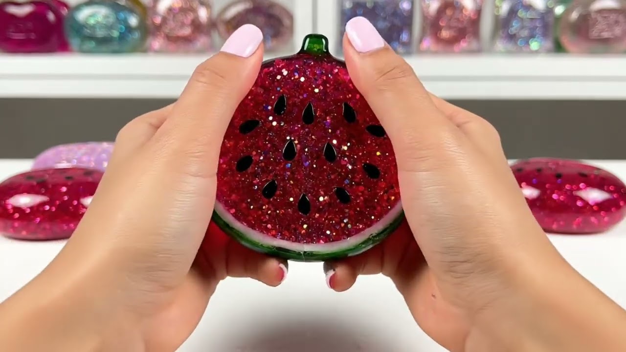 [ASMR]Transparent Fruit Soap Press_Glass Citrus Crumble & Oddly Satisfying #asmr #notalkingasmr 