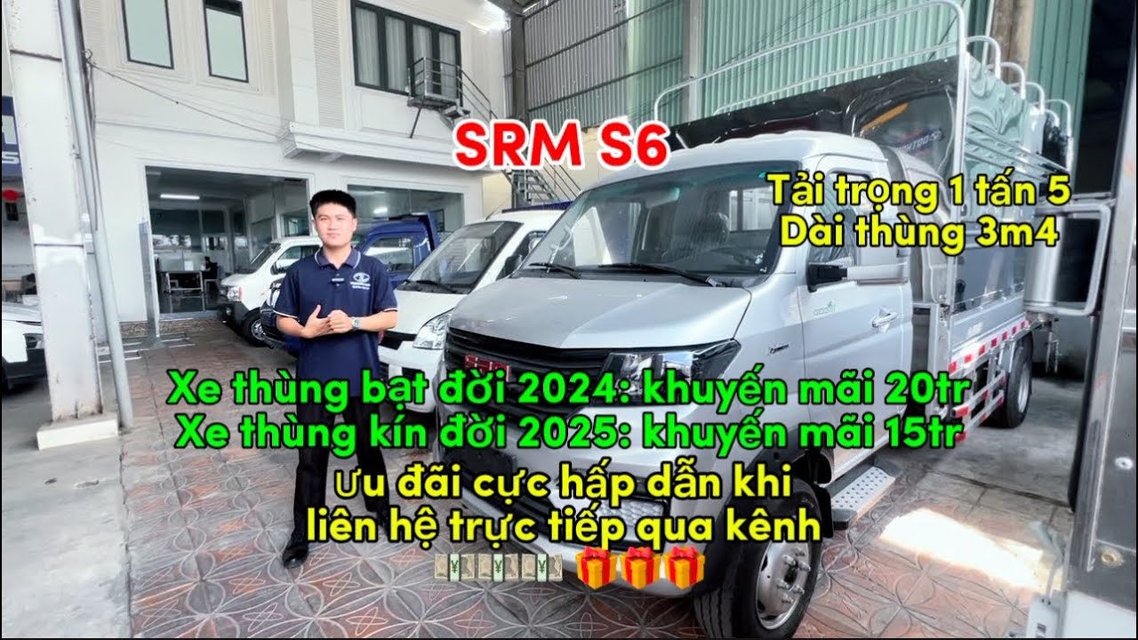 SRM S6 thùng bạt đời 2024 và SRM S6 thùng kín đời 2025 đang có chương trình khuyến mãi gì