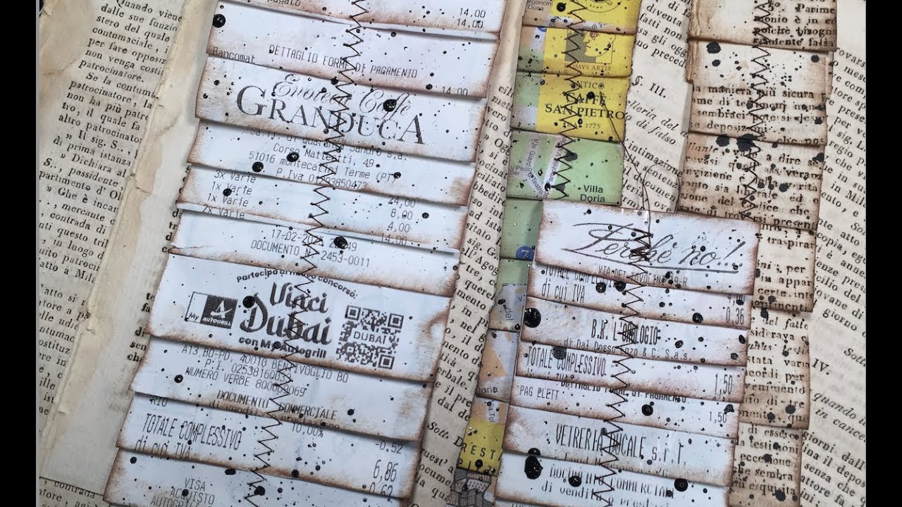 Turn Travel Receipts & Maps Into Beautiful Paper Ruffles / My Wanderings Through Italy Journal