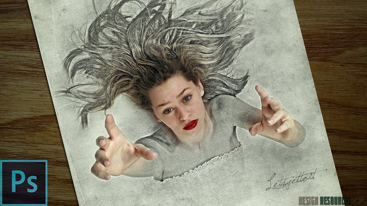 3D Sketch Drawing Effect — Photoshop Tutorial